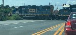 Twin loco small freight at Wilmington yard